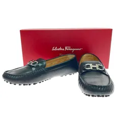 $$ Ferragamo フェラガモ ビットローファー 6 1/2 LX2231 ブラック