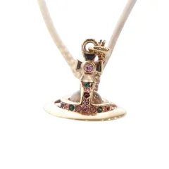 ヴィヴィアンウエストウッド Vivienne Westwood NEW PETITE ORB ネックレス アクセサリー ペンダント ラインストーン オーブ ロゴ ピンクゴールド色 1205999140 ■GY18 /MQ