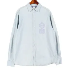 プラスチックプロダクト PLASTIC PRODUCT デニム シャツ S / k843