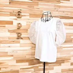 【ザラ】シアー オーガンジー フリル スリーブ Tシャツ 半袖 S 白ホワイト