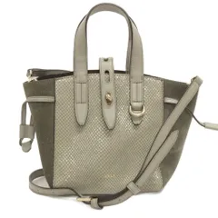フルラ FURLA 2WAY ネット ミニ ショルダーバッグ ハンド スエード レザー BX0425 グレー系