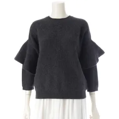 ドゥロワー カシミヤ 袖フリル ニット セーター トップス グレー 1【中古】