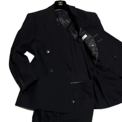 YUKI TORII HOMME ダブルブレスト ブラックフォーマル スーツセットアップ 冠婚葬祭 礼服 喪服 背抜き 黒 ブラック