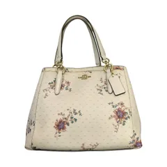 COACH コーチ ハンドバッグ レディース 2way 斜め掛け ショルダー 花柄 フラワー アイボリー F31419 中古 T1