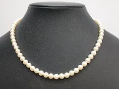 鑑別書付き 真珠 ネックレス 5mm珠 パール 総重量20g 42cm SILVER刻印 シルバー金具 