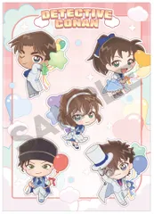 【新品】クリアファイル 集合(ピンク) シングルクリアファイル バルーン ミニキャラ 「名探偵コナン」