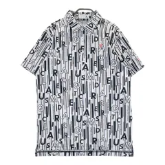 サイズ：LL LE COQ GOLF ルコックゴルフ 2023年モデル 半袖ポロシャツ ロゴ刺繍 総柄 ホワイト系 [240101556511] ゴルフウェア メンズ ストスト