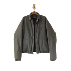 ポロ ラルフローレン 90s スイングトップ型 ダウンジャケット ダークオリーブ M （w-3521009）