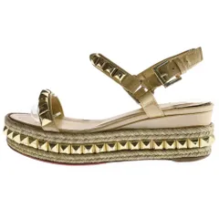CHRISTIAN LOUBOUTIN (クリスチャンルブタン) エスパドリーユ スタッズ サンダル ベージュ レディース