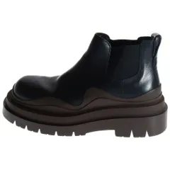 BOTTEGA VENETA (ボッテガヴェネタ) TIRE タイヤ アンクル チェルシーブーツ ブラック/ブラウン 630281 VBS50 1029 レディース