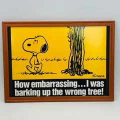 ビンテージ　カレンダー　ポスター ピーナッツ  スヌーピー（Snoopy）　額付　オリジナル アメリカ 輸入雑貨　※当時物　ヴィンテージ　　ピーナッツ　 レトロ　昭和　( AZ1844 )