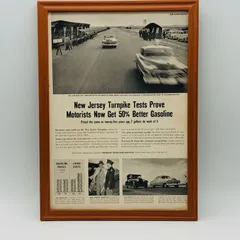 ビンテージ 広告　ポスター　『 アメリカン石油協会 レトロ　昭和　(American Petroleum Institute) 』 1950's　額付　オリジナル アメリカ 輸入雑貨　※当時物　ヴィンテージ レトロ　昭和　( AZ1884 )