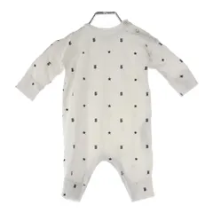 バーバリー　ロンパース　長袖　ベビー　星　総柄　モノグラム　白　黒　現行タグ バーバリー ロンパース 長袖 ベビー 星 総柄 モノグラム 白 黒 現行