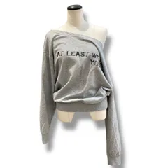 YOUHEE ユヒ オフショルダートレーナー ストリート Y2K 韓国 オフショル トレーナー シンプル グレー サイズ FREE レディース 秋 ゴーゴー古着久喜倉庫店 草2461