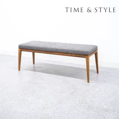 【展示品】TIME&STYLE タイムアンドスタイル Ivan イヴァン ベンチ ファブリック グレー 定価11万