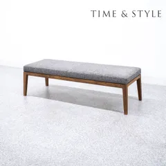 【展示品】TIME&STYLE タイムアンドスタイル Ivan イヴァン ベンチ ファブリック グレー 定価10万