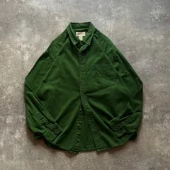 90年代 90s Eddie Bauer エディーバウアー コットン ボタンダウンシャツ グリーン 緑 白タグ