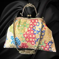 【No.631】着物リメイクバッグ、和風オリジナルバッグ、着物ショルダーバッグ