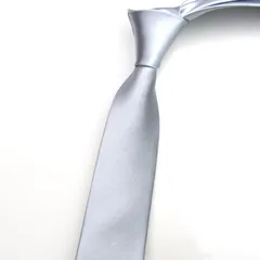 【1～3日以内に発送！】撮影用アイテム コスプレアイテム シンプル カラーネクタイ 【シルバー】 ★学生コスやアイドルコス、スーツ等に！普段用にもバッチリご使用頂けます！