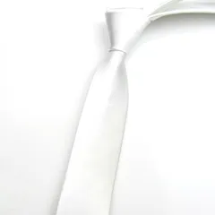 【1～3日以内に発送！】撮影用アイテム コスプレアイテム シンプル カラーネクタイ 【ホワイト】 ★学生コスやアイドルコス、スーツ等に！普段用にもバッチリご使用頂けます！