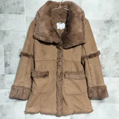 【美品】Rirandture　フェイクファー ムートン ロングコート　Sサイズ　ブラウン　リランドチュール