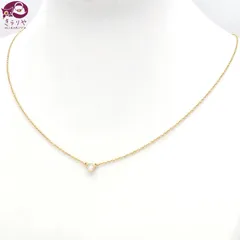 TIFFANY&CO. ティファニー ダイヤモンド バイザヤード シングル ダイヤモンド ペンダント ネックレス K18YG 750 イエローゴールド トップ枠4.3㎜ 全長41㎝ 1.81g