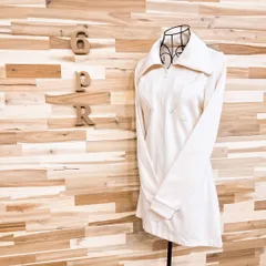 未使用【アディダス】ビッグカラー トラック ジャージ ワンピース L アイボリー