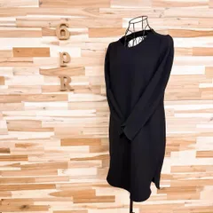 希少【ザラ】バック オープン ミニ ワンピース セクシー 長袖 S 黒ブラック