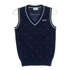 サイズ：M ADIDAS GOLF アディダスゴルフ AF8084 Vネック ニットベスト  ネイビー系 [240101558348] ゴルフウェア レディース ストスト