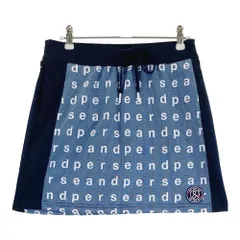 サイズ：M AND PER SE アンパスィ  スウェットスカート ロゴ総柄 ネイビー系 [240101560086] ゴルフウェア レディース ストスト
