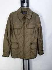 ポロ ラルフローレン キルティング 軽量 ダウン ジャケット オリーブ カーキ レディース m