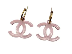 CHANEL シャネル ココマーク スイング フック ピアス 03S刻印 重量 6.0g ピンク ゴールド金具 美品 中古 4b007760