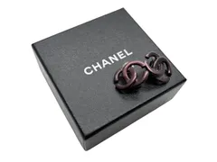 CHANEL シャネル ココマーク 両耳 イヤリング 04P刻印 5.0g クリア パープル メタル 美品 中古 4b007576