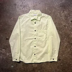STONE ISLAND Logo Embroidered Long Sleeve Shirt L ストーンアイランド ロゴ刺繍 シャツ ライトグリーン