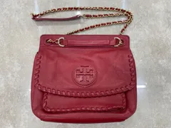 トリーバーチ レザー ショルダーバッグ チェーン 赤 レッド TORY BURCH