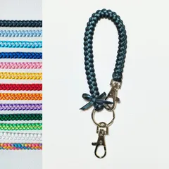 推しカラー／ブラック × グレー ハンドストラップ・バッグストラップ／ショートタイプ