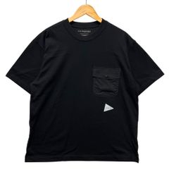 AND WANDER アンドワンダー 品番 574-5184094 Pocket Tee ポケット 半袖Ｔシャツ ブラック サイズXL 正規品 / 52786