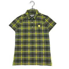 中古 レディース ジャックバニー Jack Bunny!! 半袖ポロシャツ 0(S) グレー系×黄 チェック柄