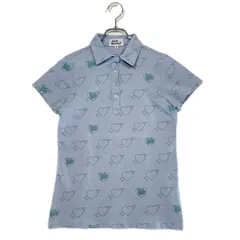 中古 レディース ジャックバニー Jack Bunny!! 半袖ポロシャツ 0(S) 青系 ハート柄 総柄