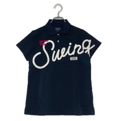 中古 レディース パーリーゲイツ PEARLY GATES 半袖ポロシャツ 0(S) 紺 ネイビー サッカー生地