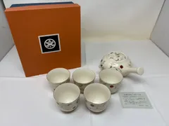 ◆未使用 保管品 たち吉 茶器セット 急須 湯呑み 色唐草 箱付き 急須×1､湯呑×5 中古扱い◆19377★