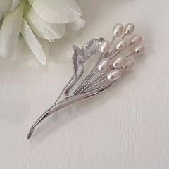 MIKIMOTO ミキモト アコヤパール 真珠 ブローチ ヴィンテージ シルバー