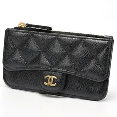 シャネル / CHANEL　マトラッセ コイン カードホルダー / カードケース　AP2570　キャビアスキン　ブラック/ゴールド金具  【中古】 商品番号 S-159518