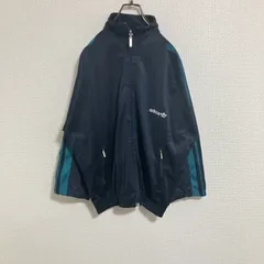 【バックロゴ刺繍】90s adidas アディダスオリジナルス　ジャージ　濃紺　XS相当