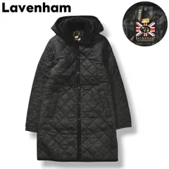 【定番】 英国製 ラベンハム Lavenham ハルステッド HALSTEAD キルティング コート ジャケット 中綿 36 ブラック レディース ♪