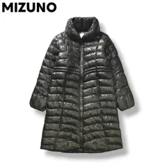 【美品】 ミズノ MIZUNO ブレスサーモ BREATH THERMO 中綿 コート ジャンパー ロング丈 キルティング M ブラック スポーツ カジュアル ウェア ウィメンズ レディース ♪