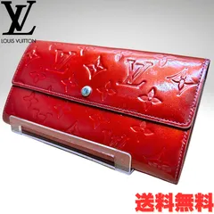 LOUIS VUITTON ルイヴィトン ポルトフォイユ サラ モノグラム ヴェルニ ポムダムール 長財布 M93530 レッド系