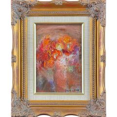 池田修三「花のマーチ」木版画 8号大 1981年 版上サイン 人気木版画家