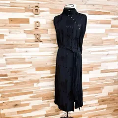 希少【ザラ】ジャガード シャドー アニマル ゼブラ ロング ワンピース XS 黒