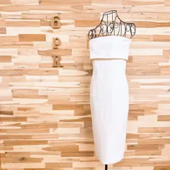 未使用【ザラ】ベアトップ レーヨン ブレンド ニット ワンピース L 白ホワイト